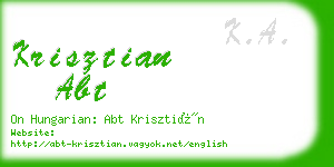 krisztian abt business card